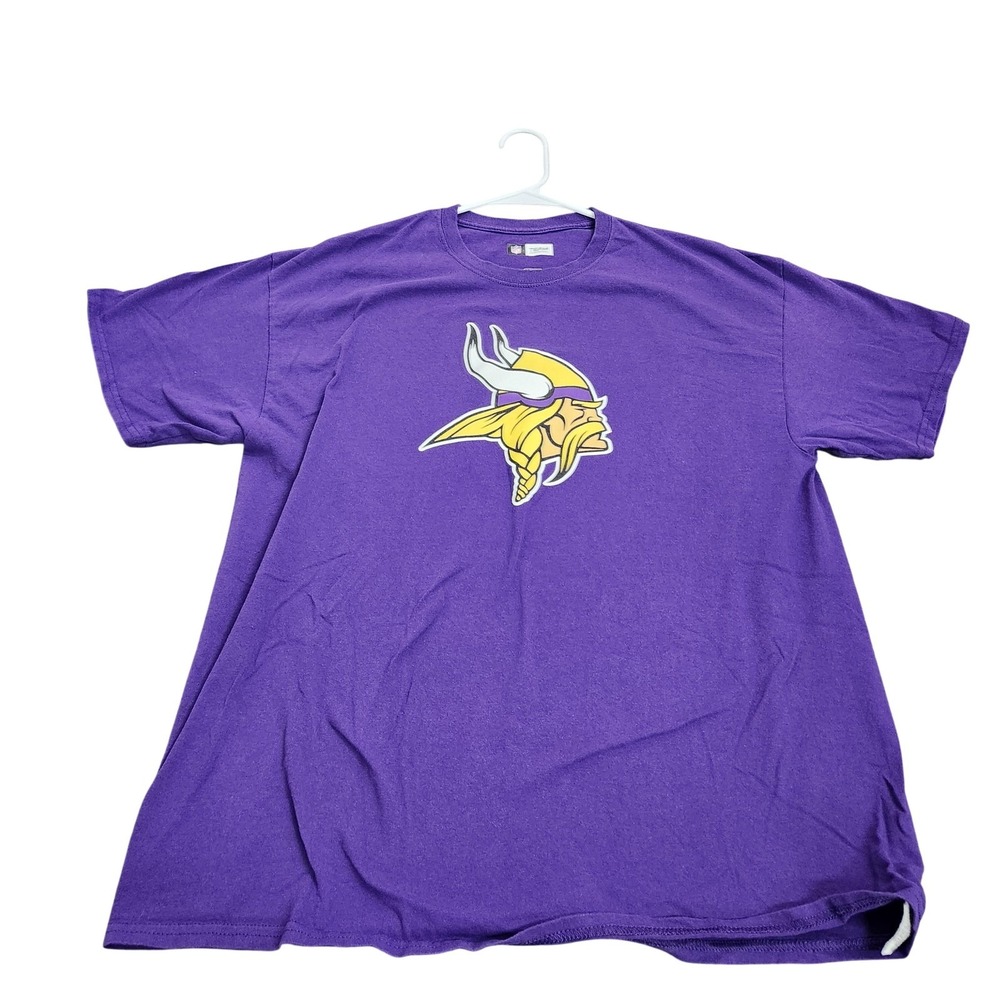 NFL Team Apparel Minnesota Vikings T-Shirt Mens XL Purple Graphic Logo Tee
